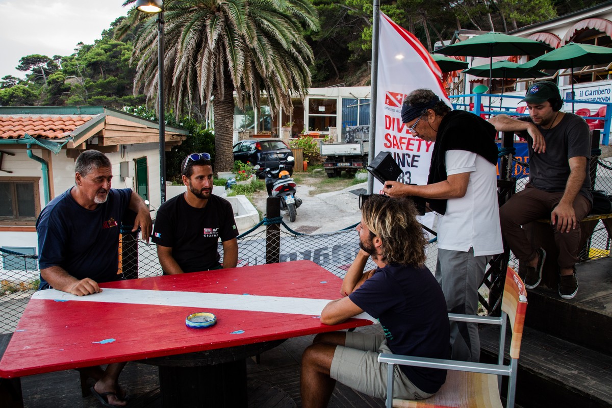 Lucio interviewing Tony and Giammarco Cappelletti - Tremiti Diving Center