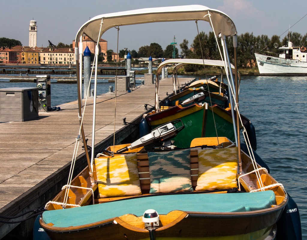 Detail of Vento di Venezia's electric boats