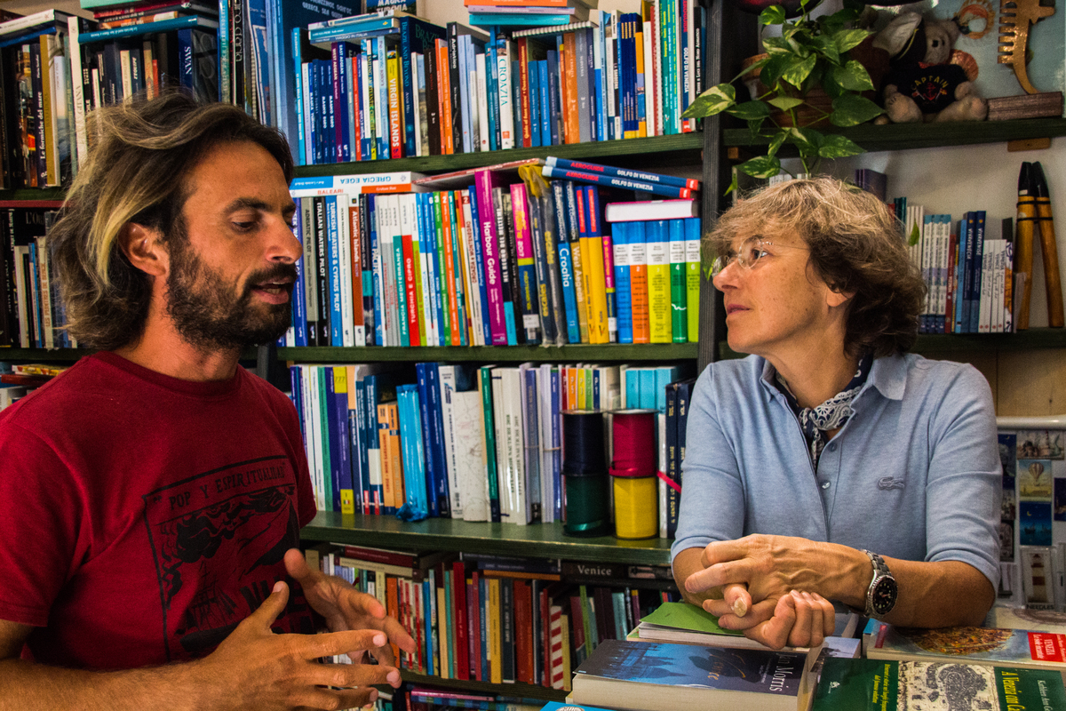 Lucio con Cristina Giussani - Librera Mare di Carta